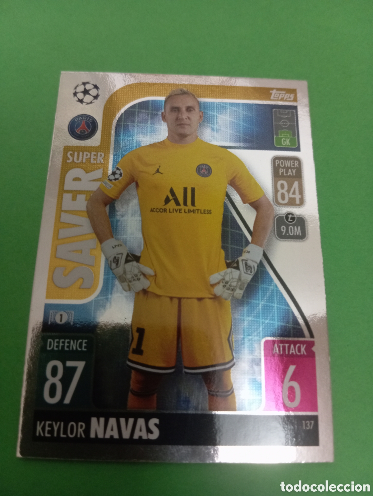 Trading cards: Keylor Navas PSG SUPER SAVER n&deg;137 / TOPPS MATCH ATTAX 2021/2022
