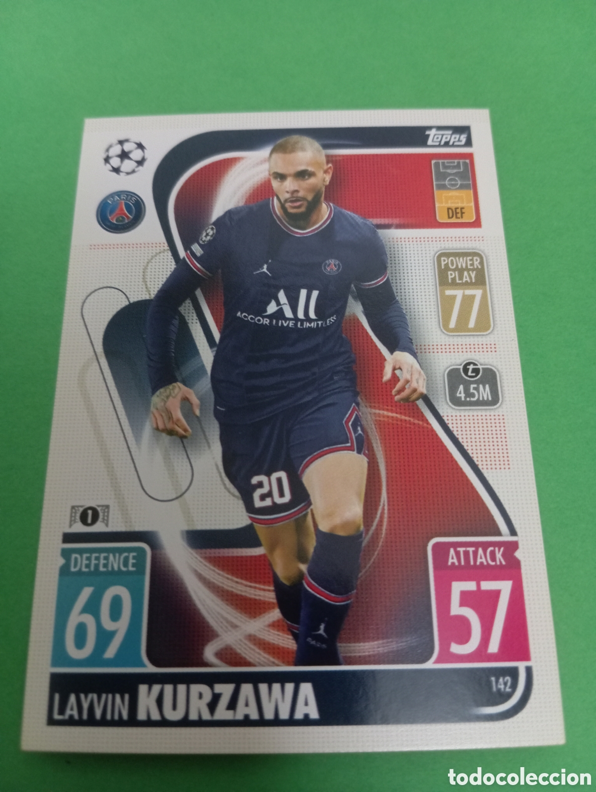 Trading cards: Kurzawa PSG n&deg;142 / TOPPS MATCH ATTAX 2021/2022