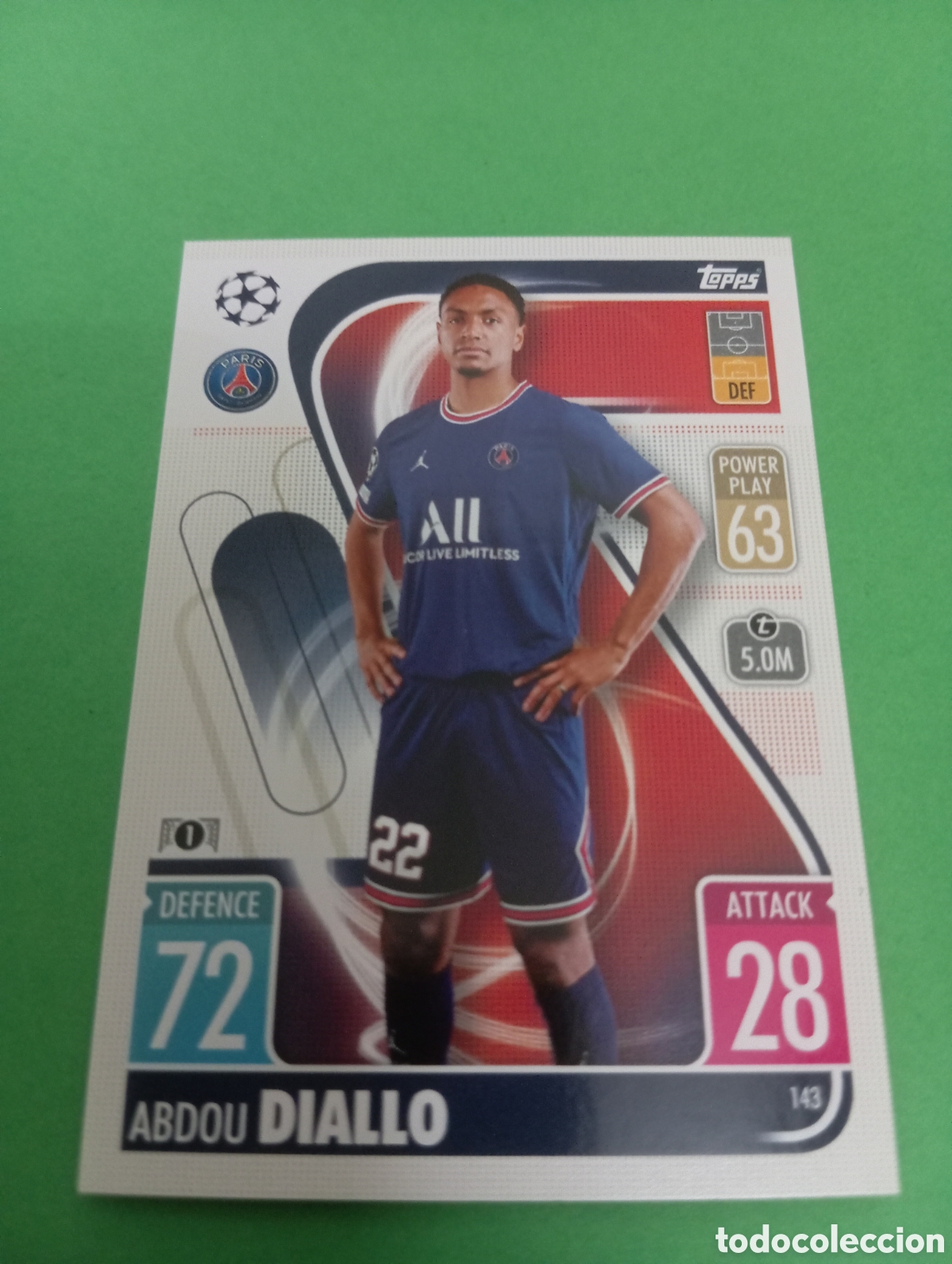 Trading cards: Diallo PSG n&deg;143 / TOPPS MATCH ATTAX 2021/2022