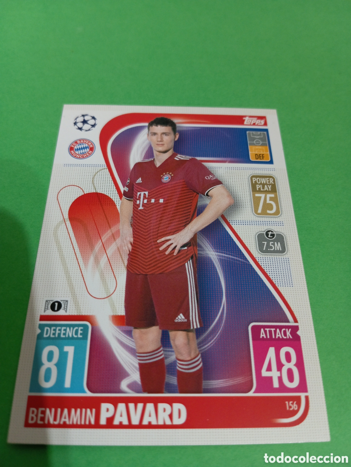 Trading cards: Pavard Bayern de Munich n&deg;156 / TOPPS MATCH ATTAX 2021/2022