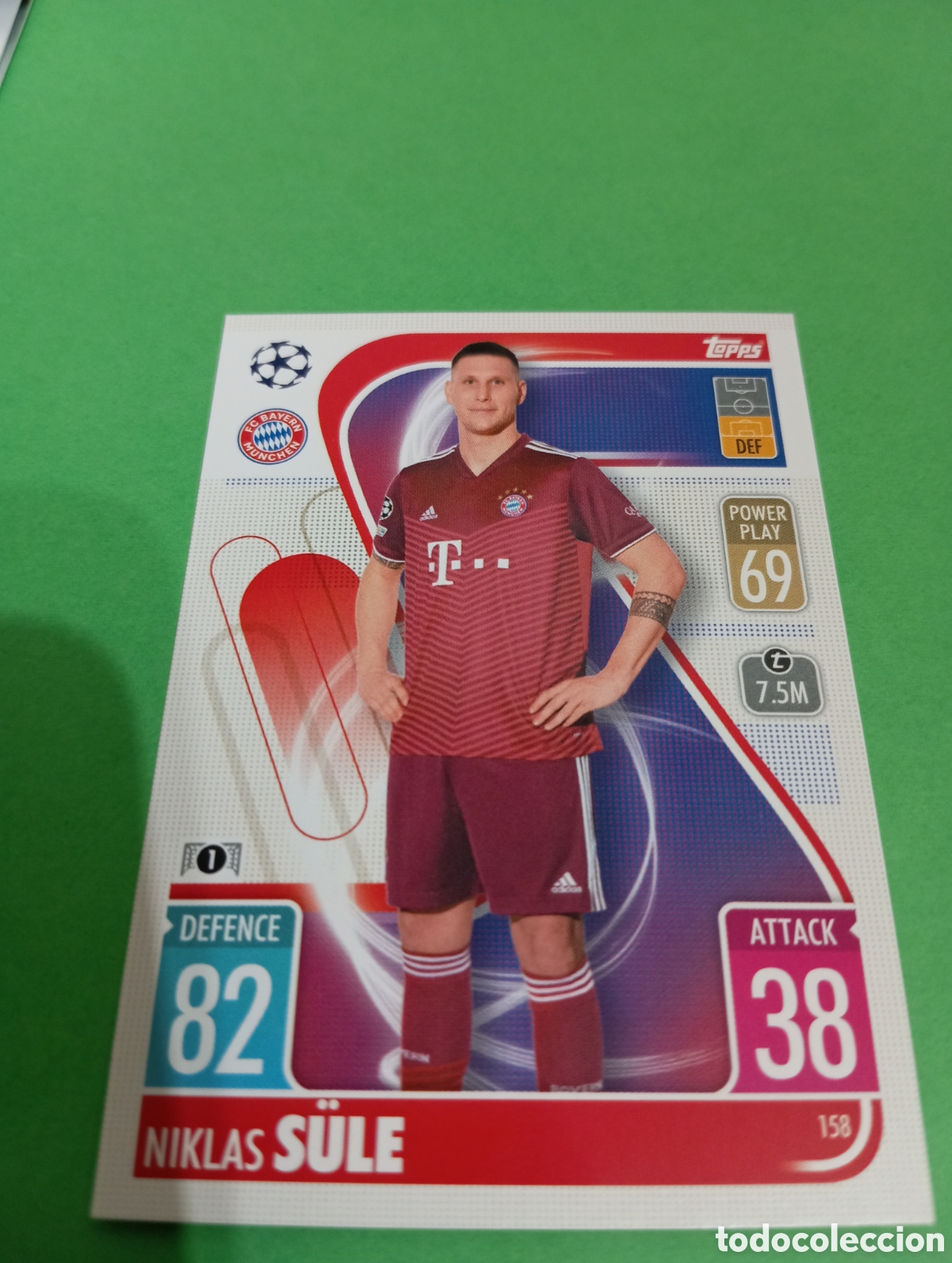 Trading cards: Niklas S&uuml;le Bayern de Munich n&deg;158 / TOPPS MATCH ATTAX 2021/2022