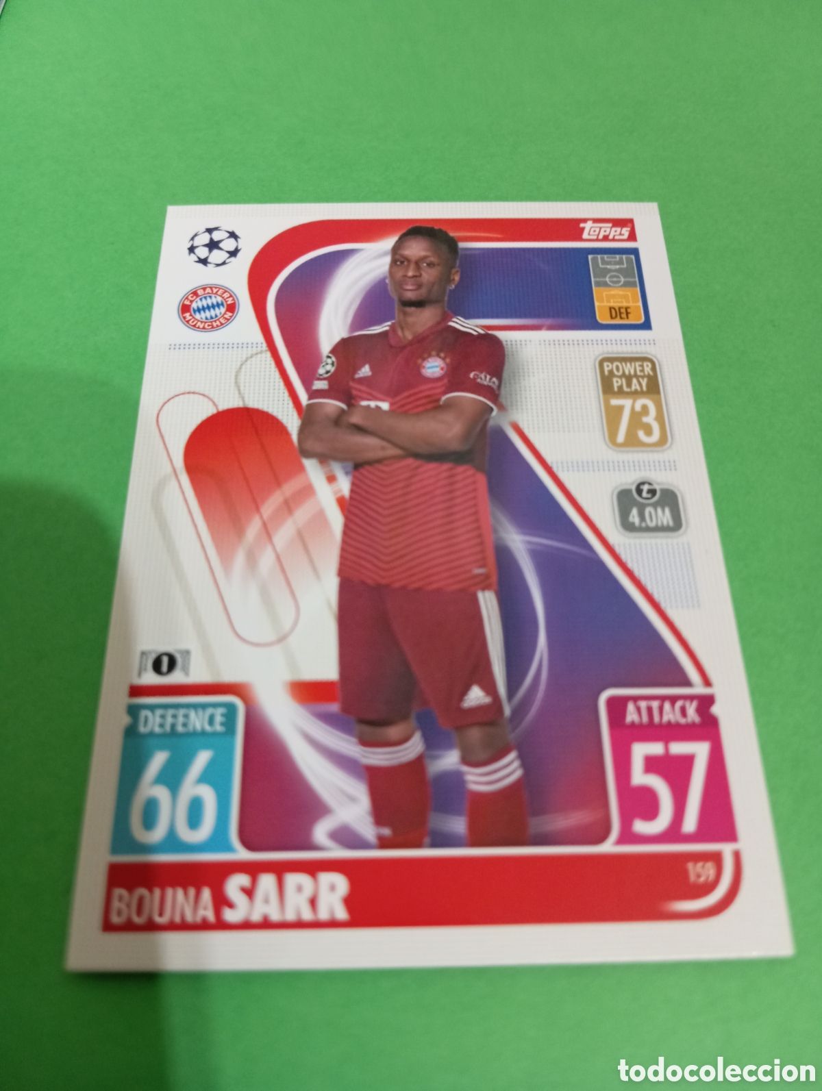 Trading cards: Bouna Sarr Bayern de Munich n&deg;159 / TOPPS MATCH ATTAX 2021/2022
