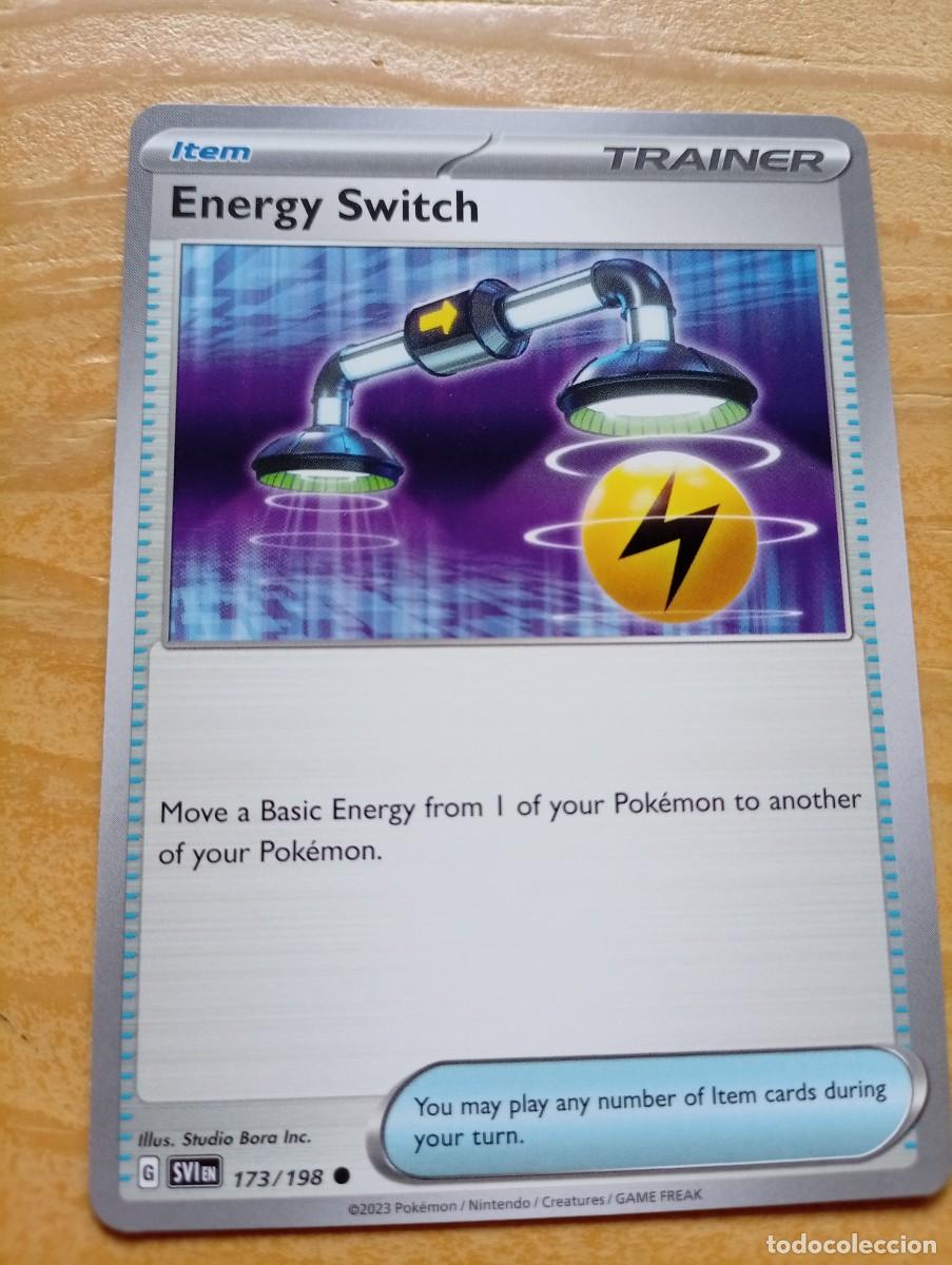 Trading cards: Carta de entrenador de Pok&eacute;mon, Energy Switch. - Idioma: Ingl&eacute;s. - Tipo: Item. - Ilustraci&oacute;n: Studi