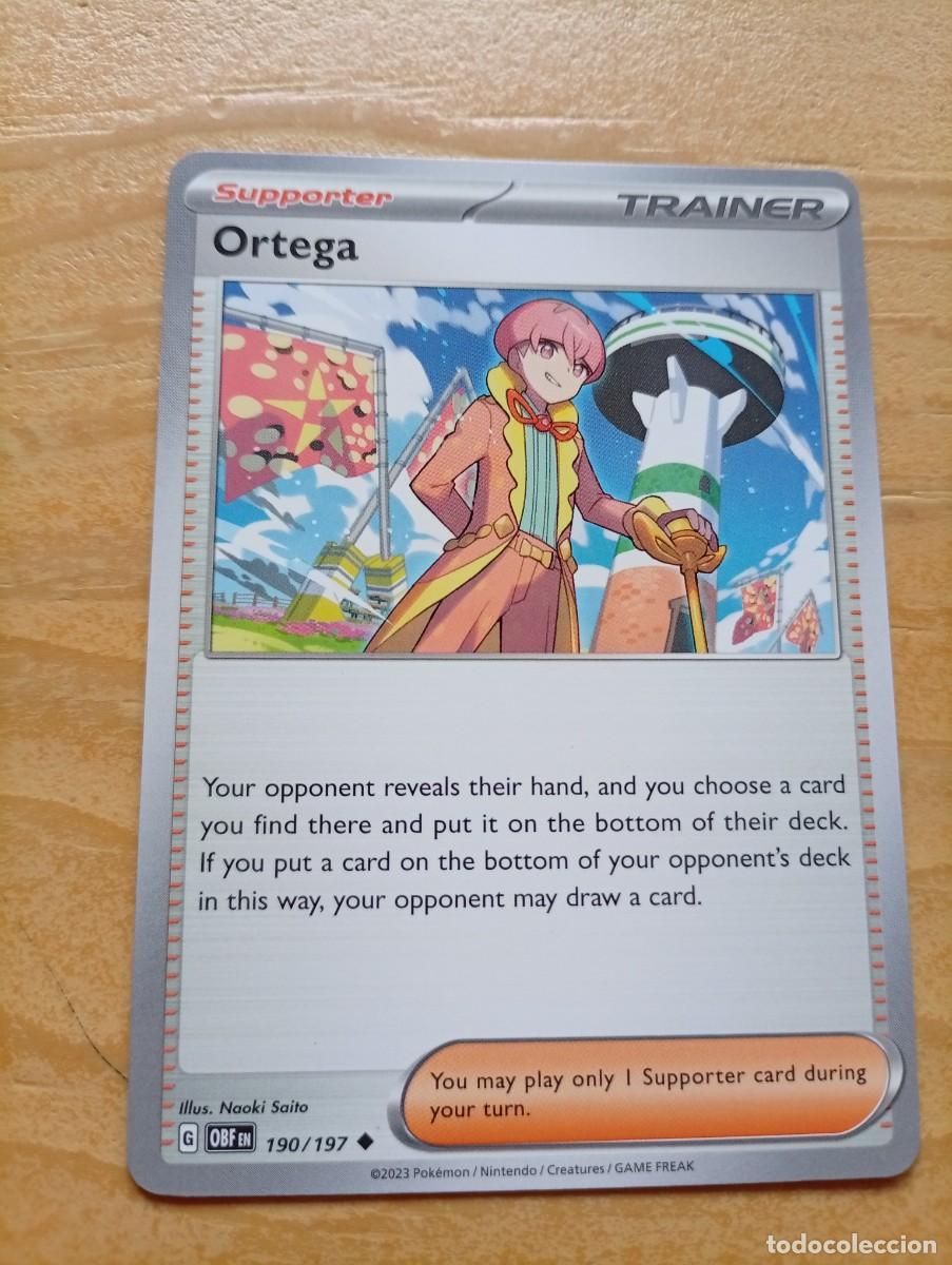 Trading cards: Carta de entrenador/apoyo de Pok&eacute;mon, Ortega, en ingl&eacute;s. 2023 - Ilustraci&oacute;n de Naoki Saito. - N&uacute;mero
