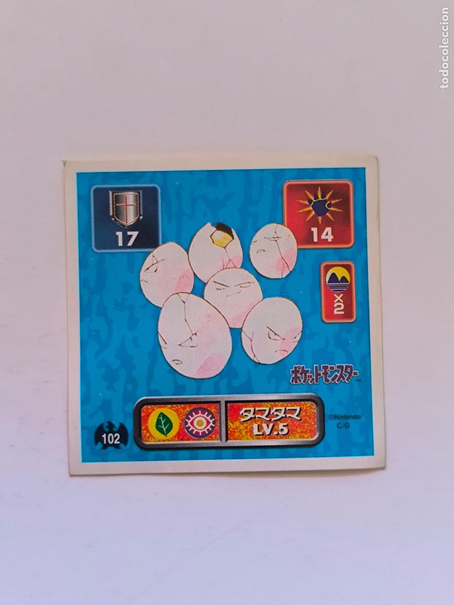 Trading cards: POKEMON STICKER AMADA - N&ordm; 102 - EXEGGCUTE - SEAL - 1996 ORIGINAL JAPON (K7A2)