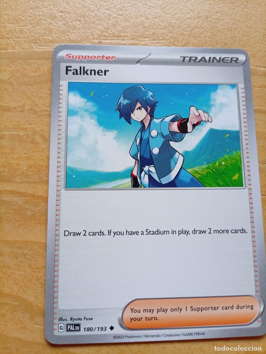 Trading cards: Carta de entrenador Falkner del juego de cartas coleccionables Pok&eacute;mon. 2023 - Idioma: Ingl&eacute;s. - N&uacute;m