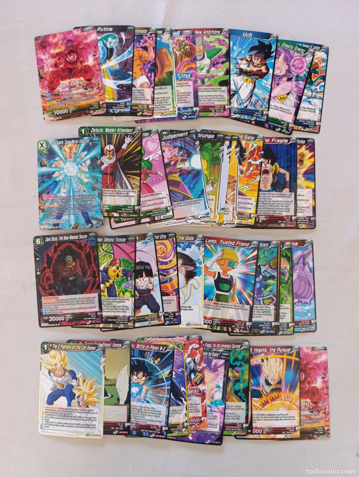Trading cards: LOTE DRAGON BALL SUPER CARD GAME - 39 CARTAS - C Y UC - EN INGLES (Q7D)