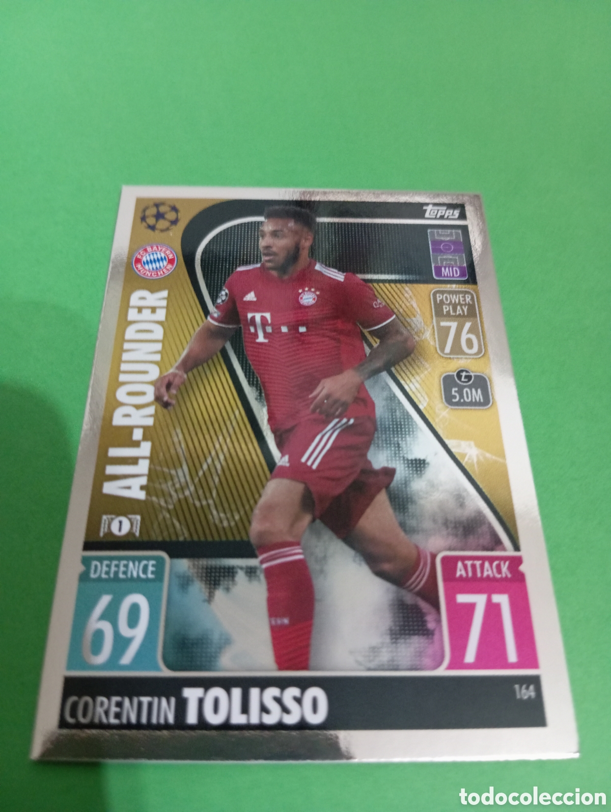 Trading cards: Tolisso Bayern de Munich n&deg;164 / TOPPS MATCH ATTAX 2021/2022