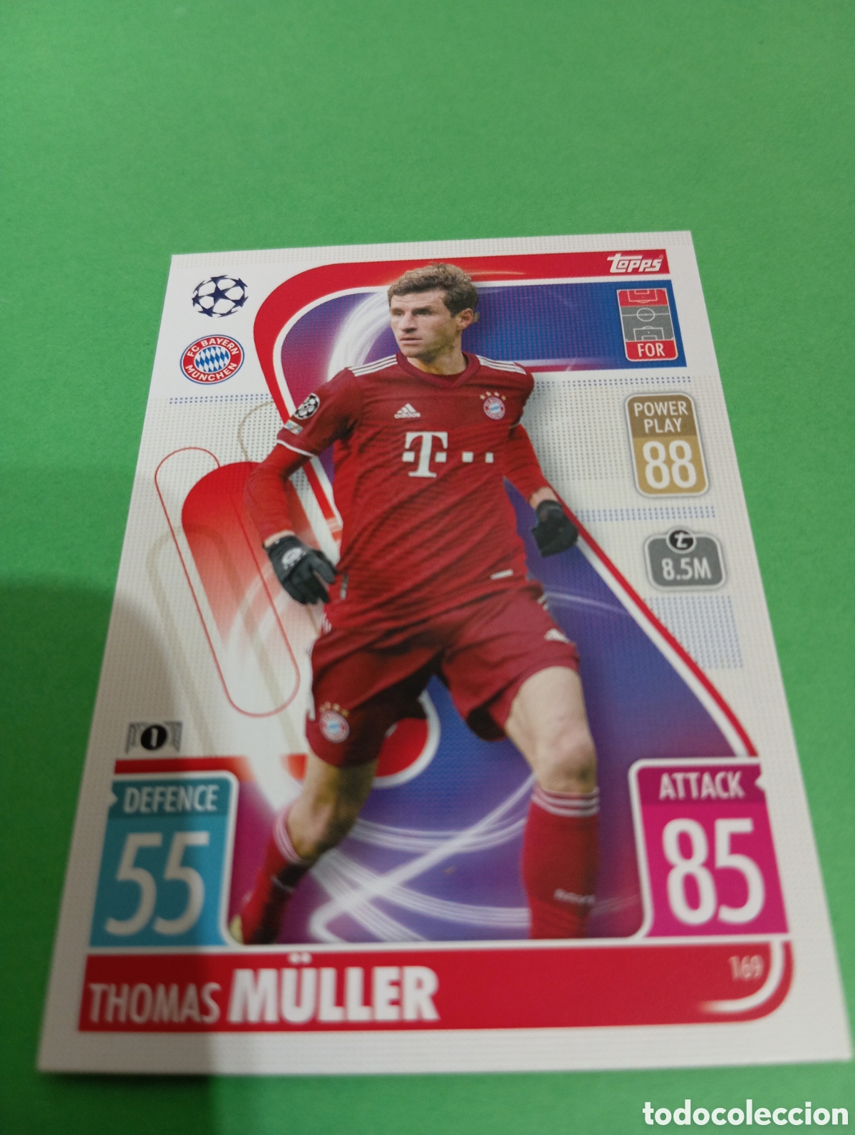 Trading cards: M&uuml;ller Bayern de Munich n&deg;169 / TOPPS MATCH ATTAX 2021/2022