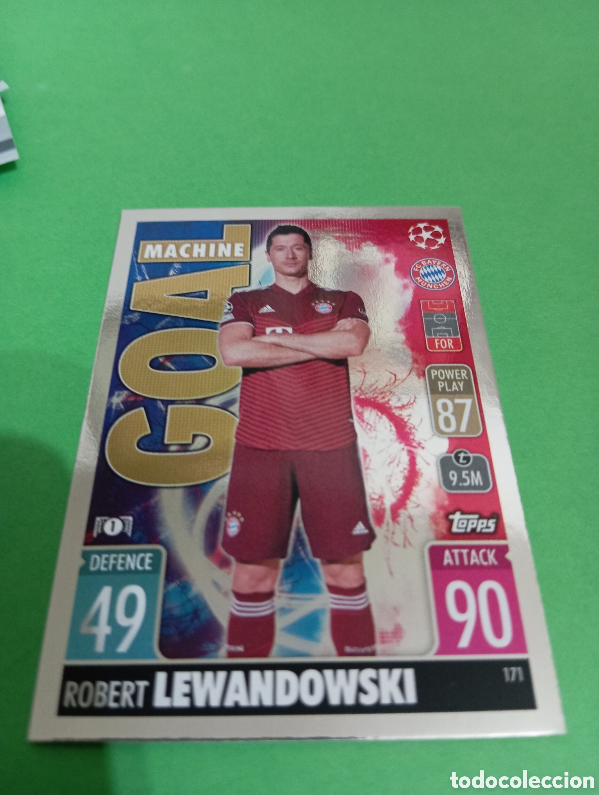 Trading cards: Lewandowski Bayern de Munich GOAL MACHINE n&deg;171 / TOPPS MATCH ATTAX 2021/2022