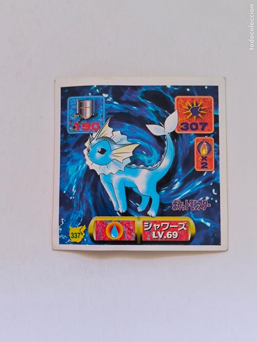 Trading cards: POKEMON STICKER AMADA - N&ordm; 337 - VAPOREON - SEAL - 1997 ORIGINAL JAPON (K7B1)