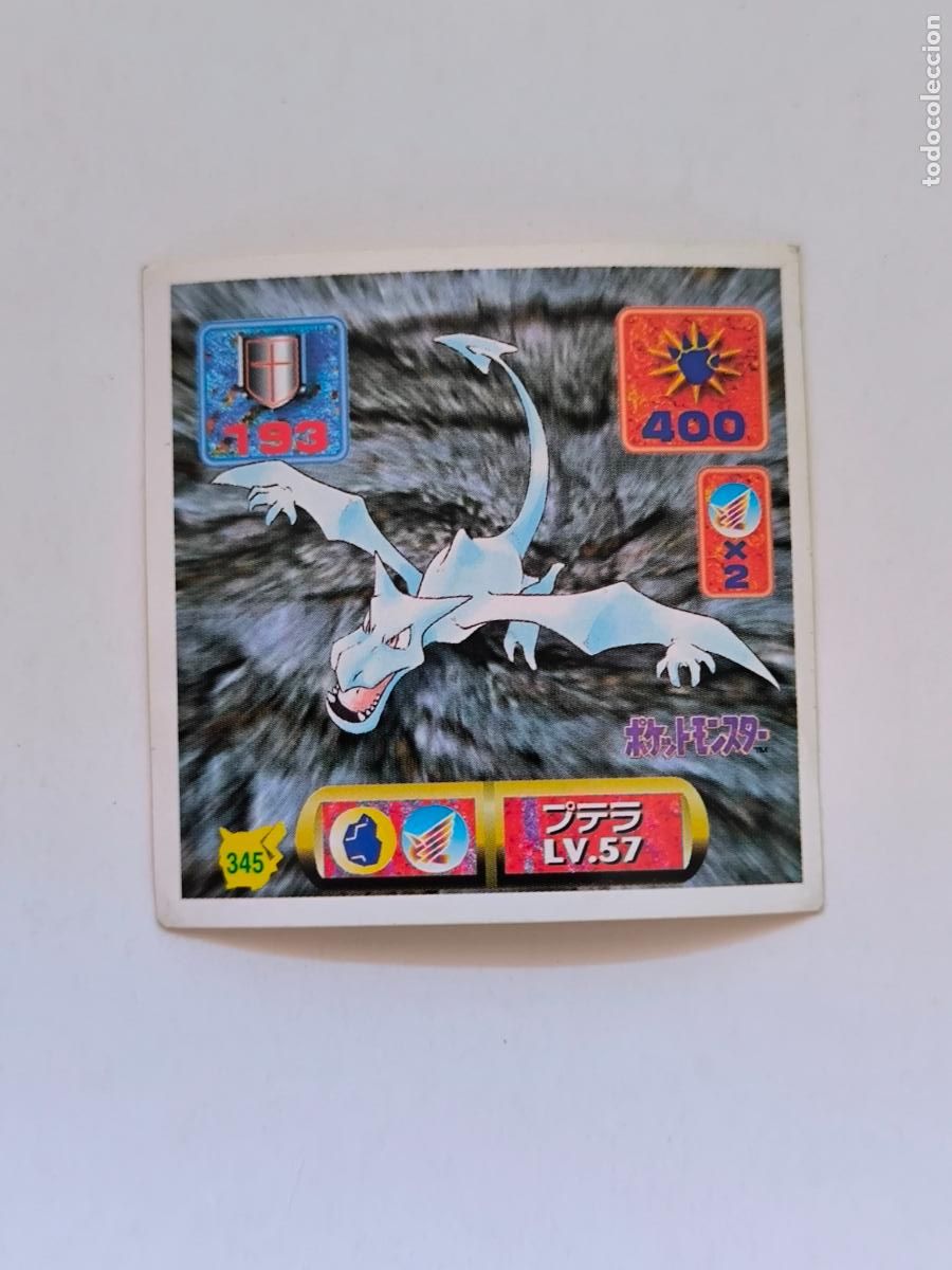 Trading cards: POKEMON STICKER AMADA - N&ordm; 345 - AERODACTYL - SEAL - 1997 ORIGINAL JAPON (K7B1)