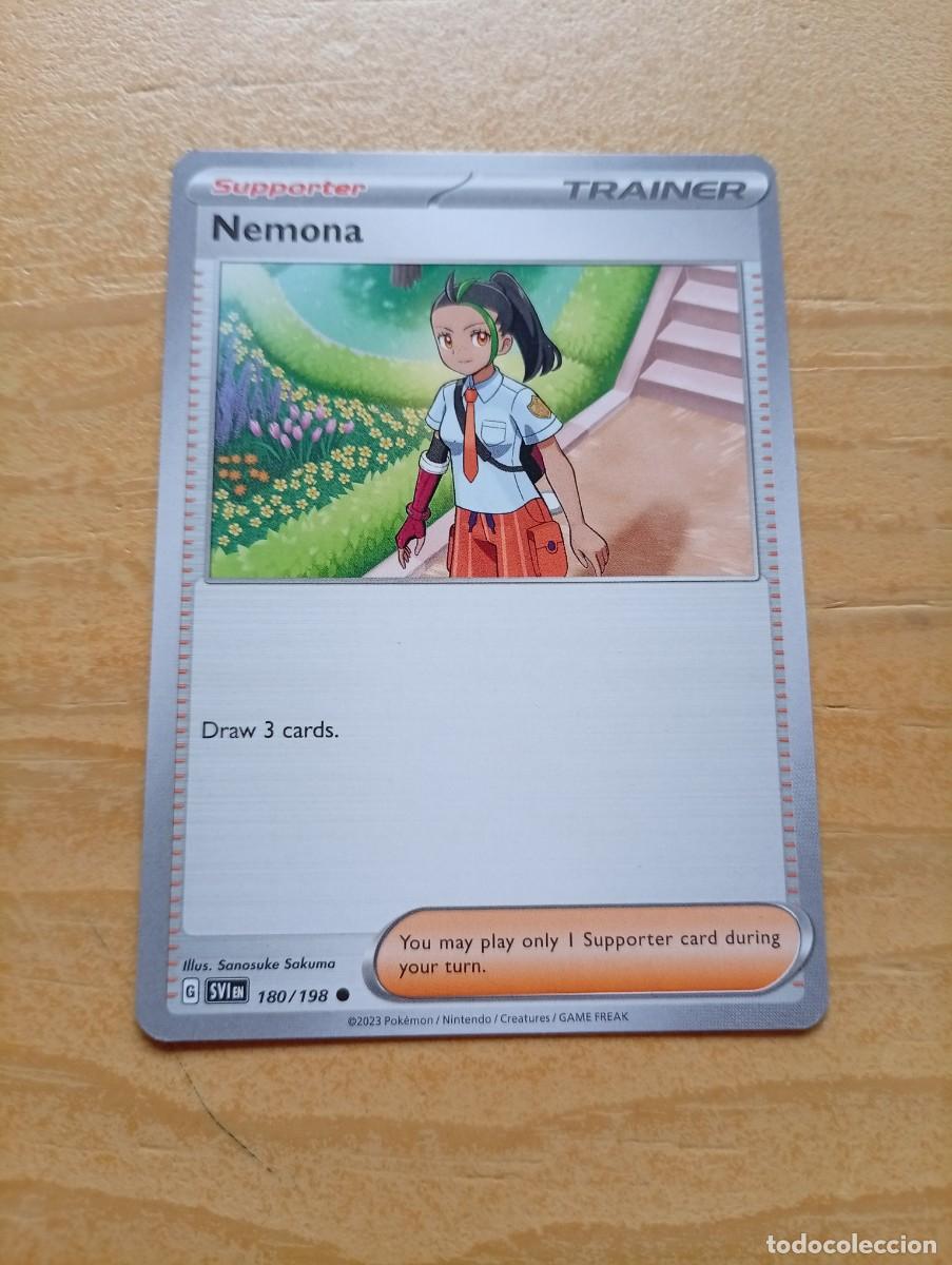 Trading cards: Carta de Entrenador Supporter de Nemona del juego de cartas coleccionables Pok&eacute;mon. 2023 - Idioma: I