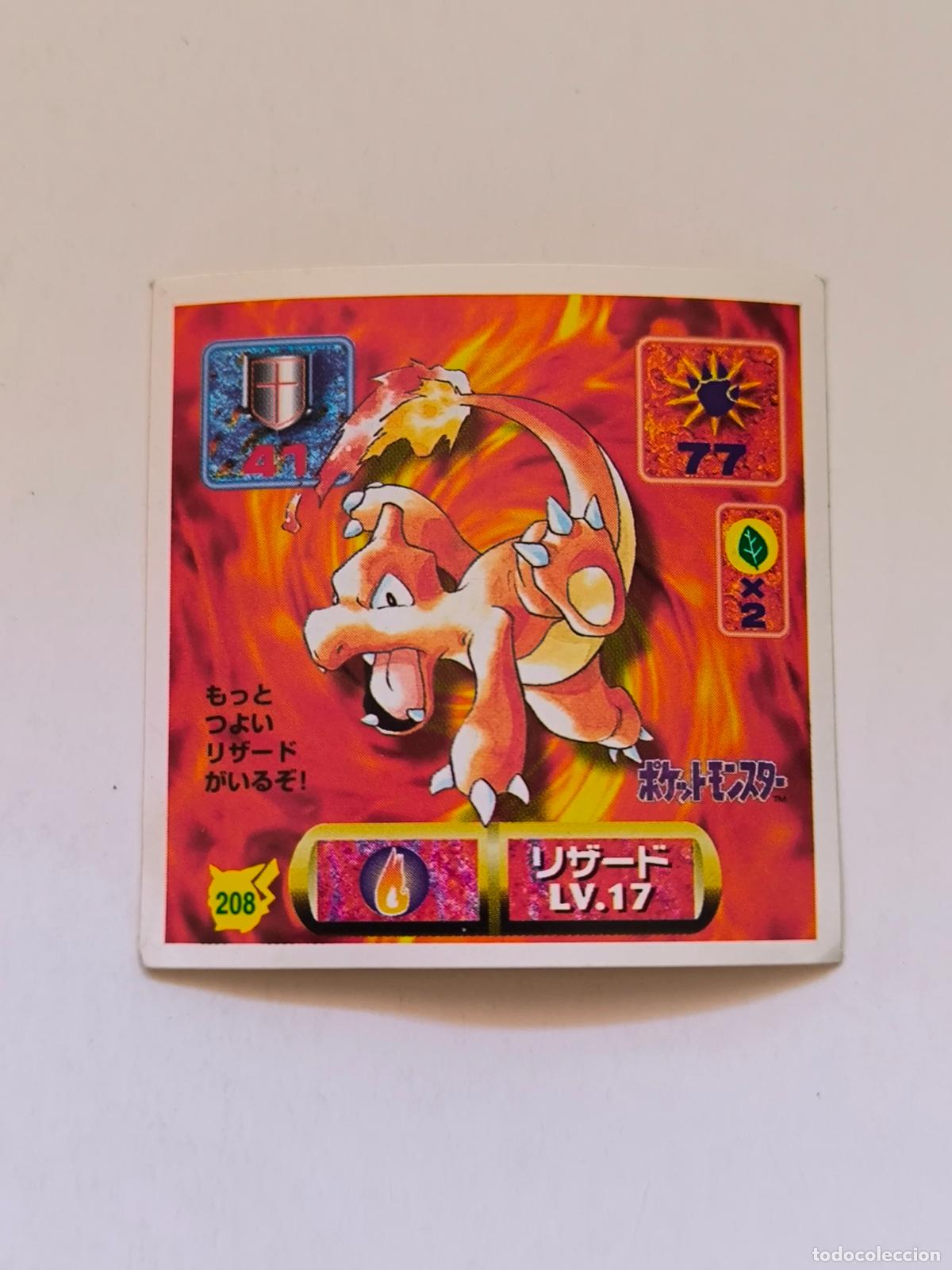 Trading cards: POKEMON STICKER AMADA - N&ordm; 208 - CHARMELEON - SEAL - 1997 ORIGINAL JAPON (K7B2)