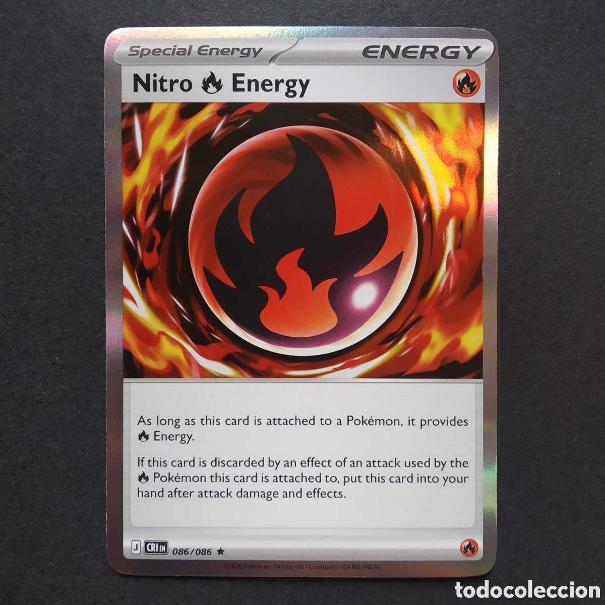 Trading cards: CARTA TCG - N&ordm; 086 - NITRO ENERGY (REVERSE HOLO) - CHAOS RISING - POK&Eacute;MON - EN INGL&Eacute;S