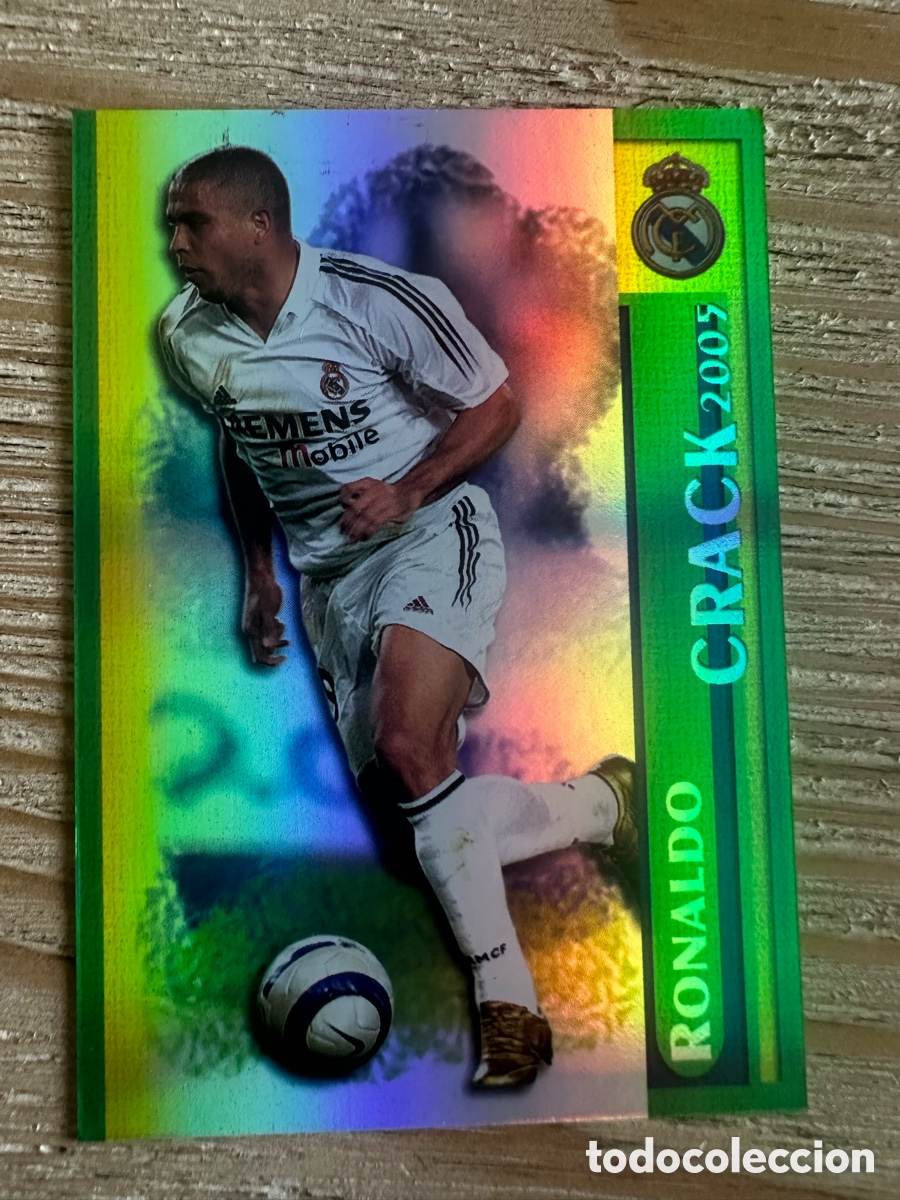 Trading cards: RONALDO REAL MADRID 52 BRILLO LISO CRACK 2005 LAS FICHAS DE LA LIGA 2006 MUNDICROMO 05 06 05-06