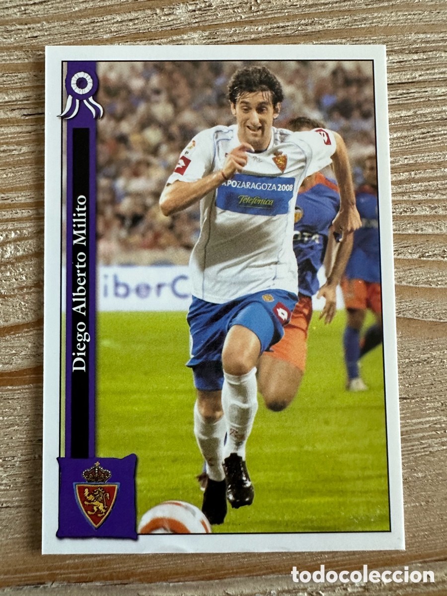 Trading cards: DIEGO MILITO REAL ZARAGOZA 319 LAS FICHAS DE LA LIGA 2006 MUNDICROMO 05 06 05-06