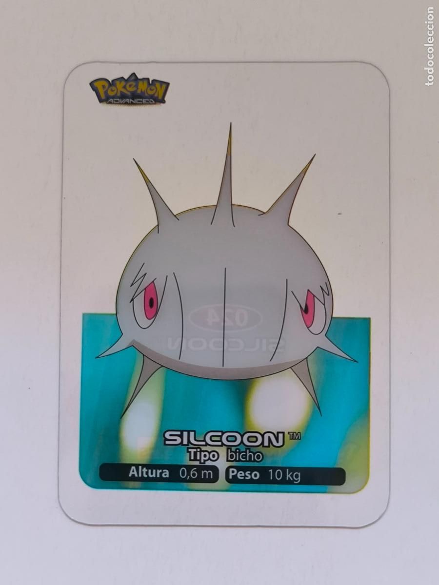 Trading cards: POKEMON ADVANCED LAMINCARDS - N&ordm; 024 / 24 SILCOON - CARD / CARTA - EDIBAS 2006 (9ZC2)