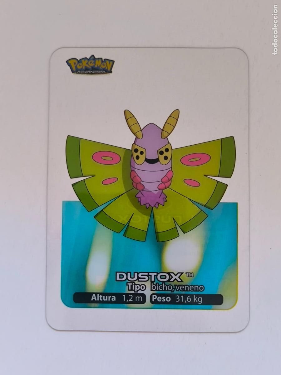 Trading cards: POKEMON ADVANCED LAMINCARDS - N&ordm; 027 / 27 DUSTOX - CARD / CARTA - EDIBAS 2006 (9ZC2)