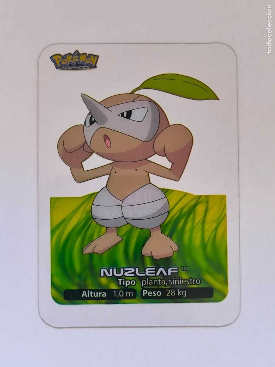 Trading cards: POKEMON ADVANCED LAMINCARDS - N&ordm; 032 / 32 NUZLEAF - CARD / CARTA - EDIBAS 2006 (9ZC2)