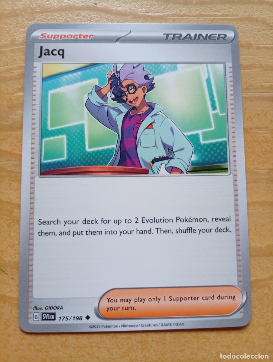 Trading cards: carta pokemon ingles Trainer Supporter Jacq 175/198 2023 Carta de Entrenador Jacq de la expansi&oacute;n Sc