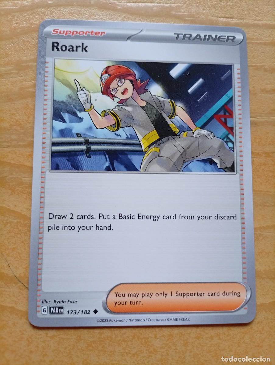 Trading cards: carta pokemon ingles Trainer Supporter Roark 173/182 2023 Carta de entrenador Roark del juego de car