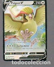 Trading cards: CROMO DE POK&Eacute;MON DE BASICO PIDGEOT V PS 210 N&ordm; 526 DEL A&Ntilde;O 2022