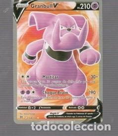 Trading cards: CROMO DE POK&Eacute;MON DE BASIC GRANBULL V PS 210 N&ordm; 0 DEL A&Ntilde;O 2022
