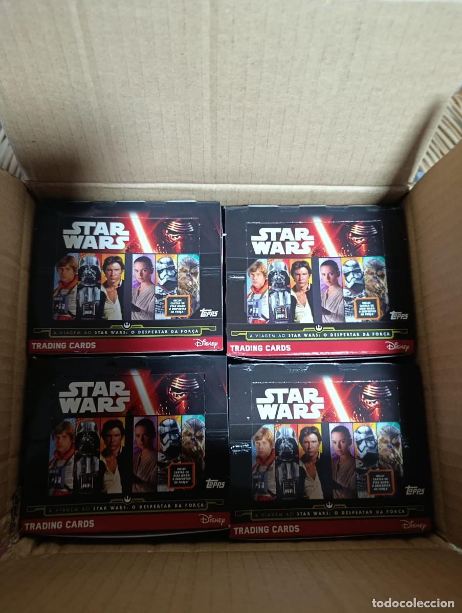 Trading cards: 288 sobres cromos Star Wars 8 cajas de 36 sobres c/u UN VIAJE AL DESPERTAR DE LA FUERZA ed-portugal