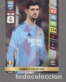 Trading cards: CROMO DE FIFA 365 CASA XL ADRENALYN N&ordm; 299 THIBAUT COURTOIS DEL REAL MADRID A&Ntilde;O 2025