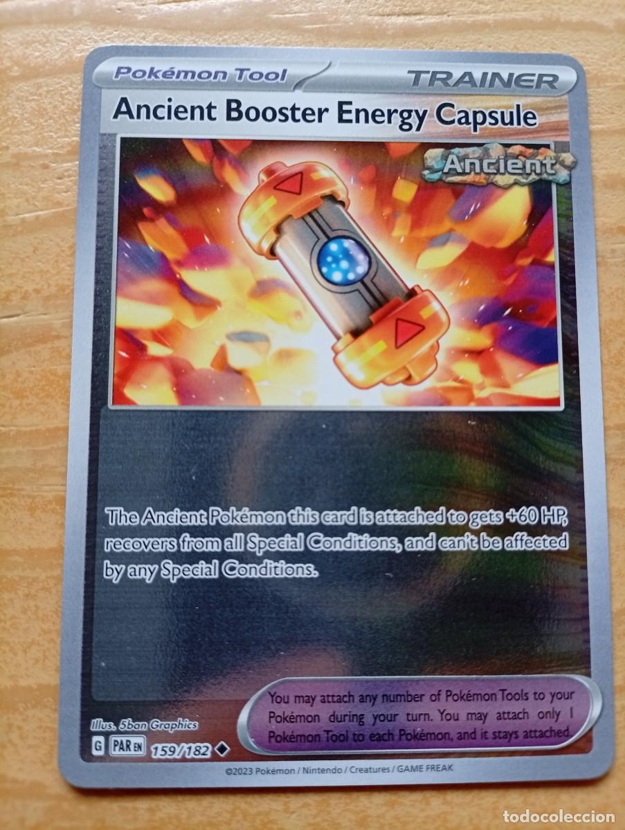 Trading cards: Carta pokemon ingles Trainer Pokemon Tool Ancient Booster Energy Capsule Holo 159/182 2023 de la exp