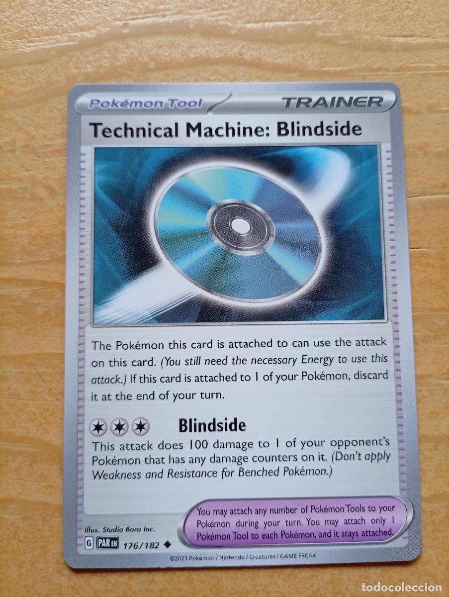 Trading cards: Carta pokemon ingles Trainer Pokemon Tool Technical Machine: Blindside : Blindside 176/182 2023 Cart