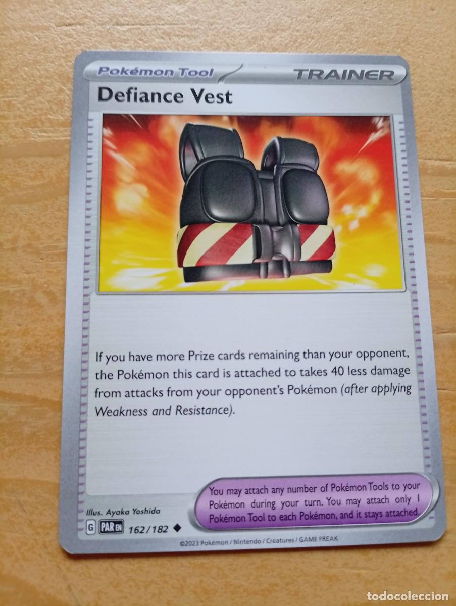 Trading cards: Carta pokemon ingles Trainer Pokemon Tool Chaleco de desaf&iacute;o 162/182 2023 Carta de Pok&eacute;mon de la cat