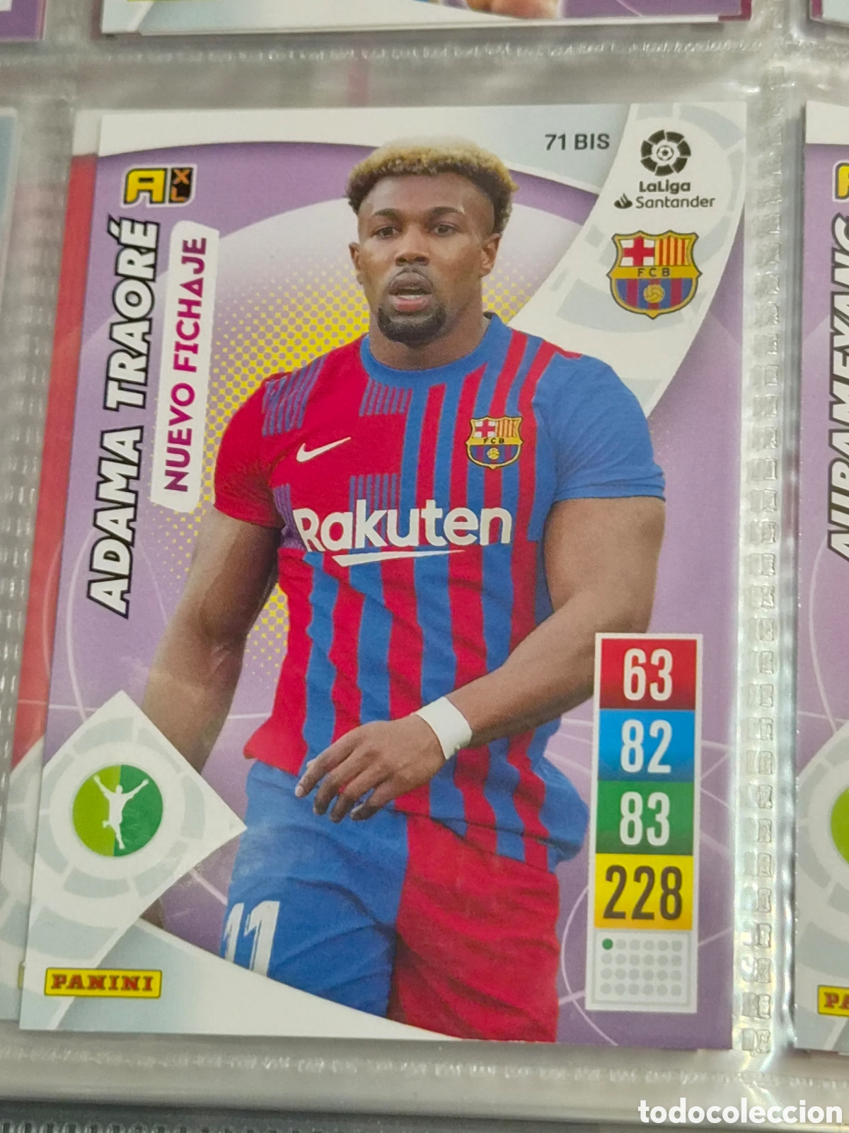 Trading cards: 71 BIS - ADAMA TRAORE, BARCELONA NUEVO FICHAJE ADRENALYN 2021-2022