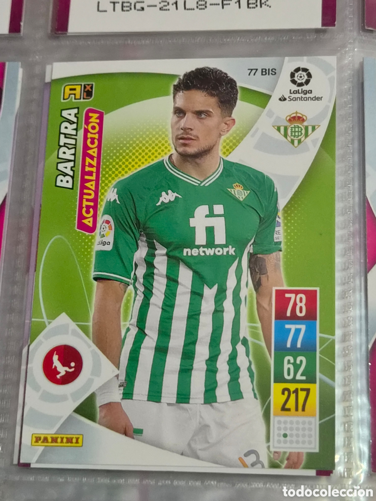 Trading cards: 77 BIS - BARTRA, BETIS ACTUALIZACI&Oacute;N ADRENALYN 2021-2022