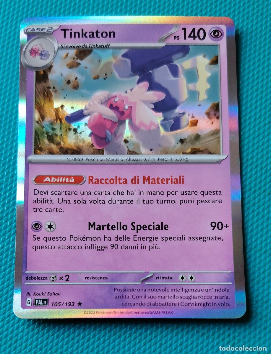 Trading cards: POKEMON ITALIANO - PAL - EVOLUCIONES DE PALDEA - TINKATON 105 / 193 - PSIQUICO - HOLO