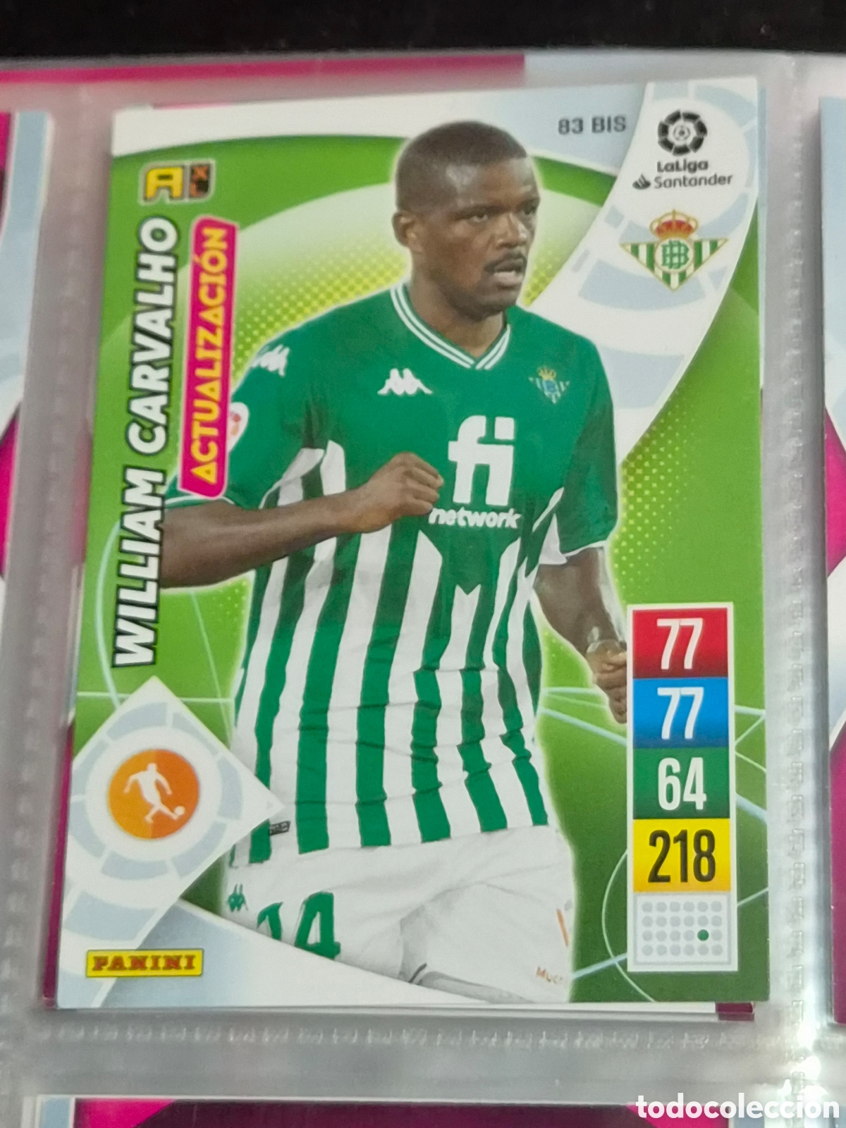 Trading cards: 83 BIS - WILLIAM CARVALHO, BETIS ACTUALIZACI&Oacute;N ADRENALYN 2021-2022