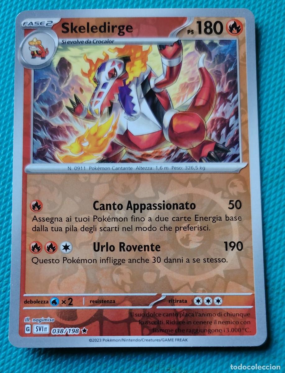 Trading cards: POKEMON ITALIANO - SVI - ESCARLATA Y PURPURA - SKELEDIRGE 038 / 198 - FUEGO - REVERSE