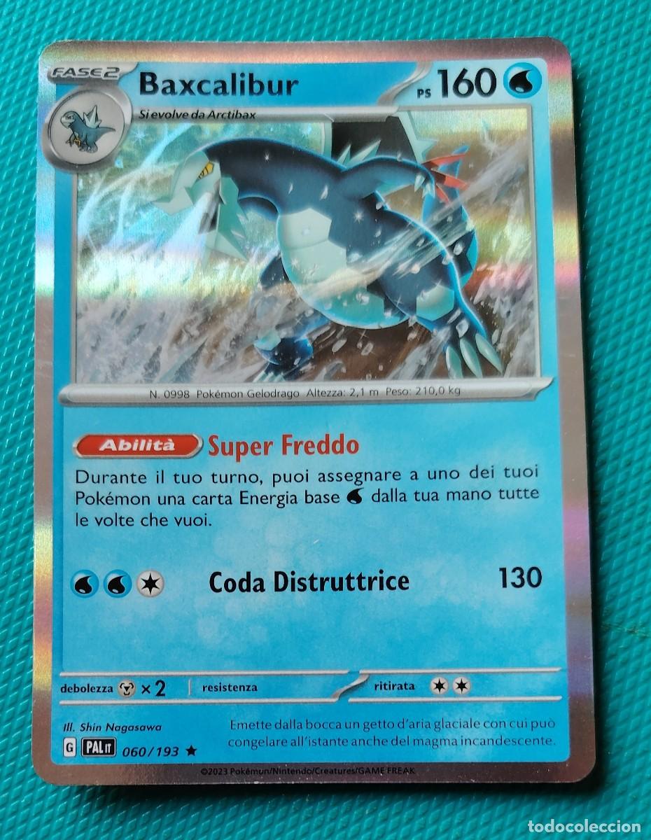 Trading cards: POKEMON ITALIANO - PAL - EVOLUCIONES DE PALDEA - BAXCALIBUR 060 / 193 - AGUA - HOLO