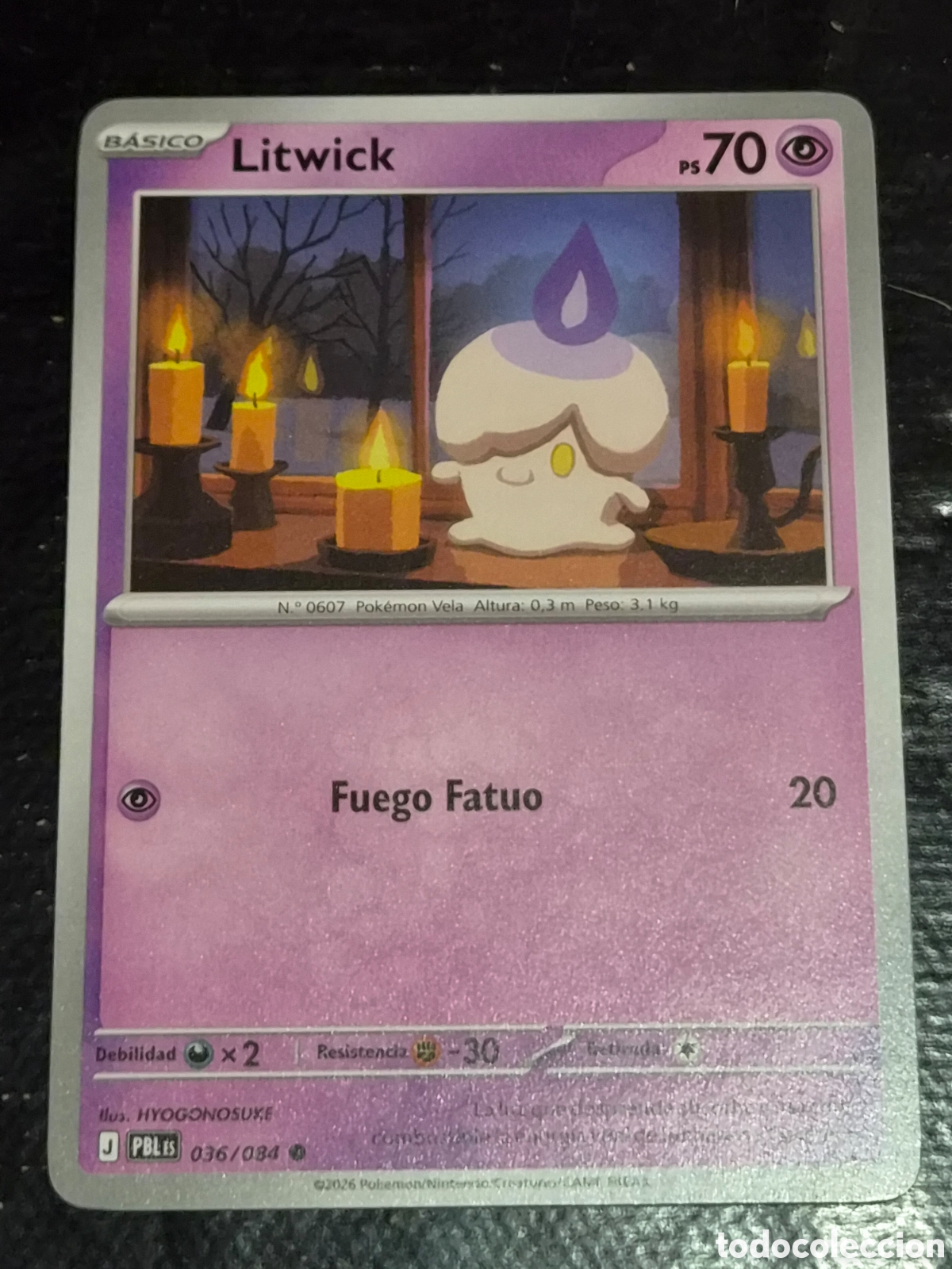 Trading cards: 36 - LITWICK , POKEMON OSCURIDAD ABSOLUTA