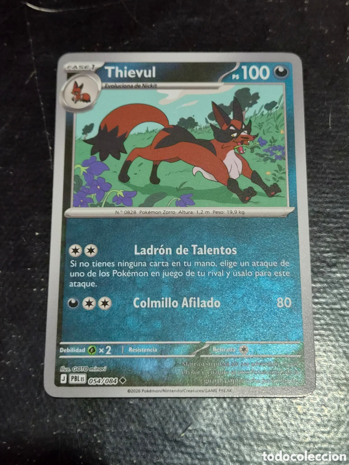 Trading cards: 54 - THIEVUL , ( REVERSE ) POKEMON OSCURIDAD ABSOLUTA