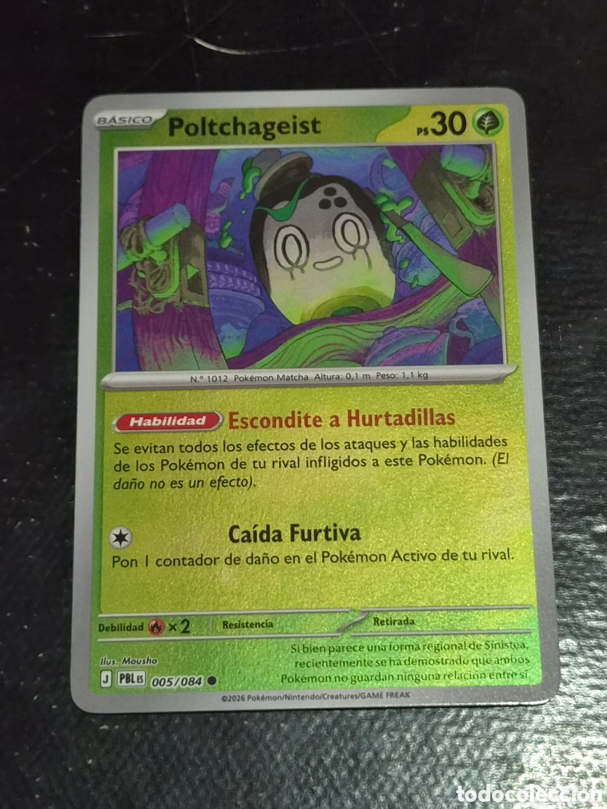 Trading cards: 5 - POLTCHAGEIST , ( REVERSE ) POKEMON OSCURIDAD ABSOLUTA