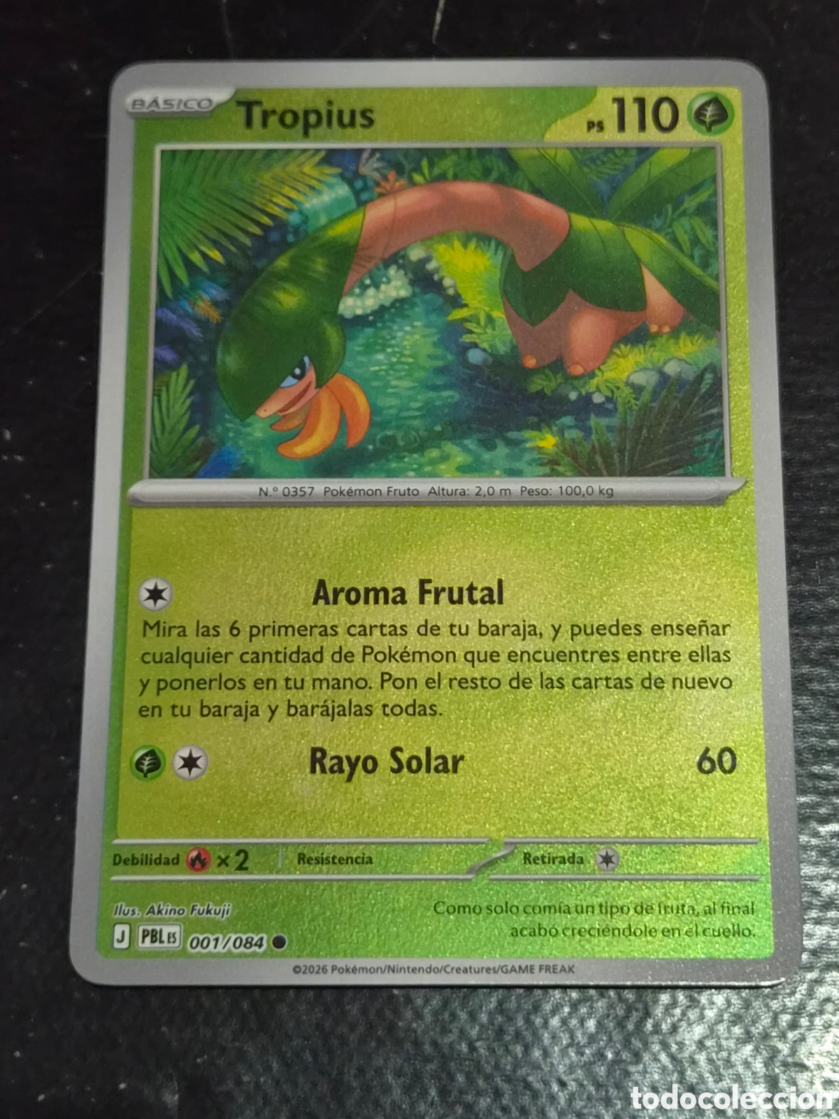 Trading cards: 1 - TROPIUS , ( REVERSE ) POKEMON OSCURIDAD ABSOLUTA