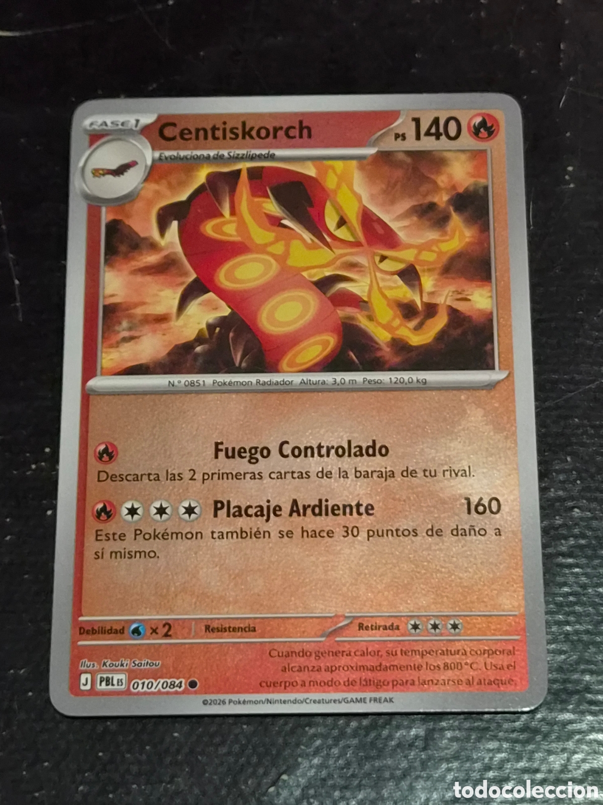 Trading cards: 10 - CENTISKORCH , ( REVERSE ) POKEMON OSCURIDAD ABSOLUTA