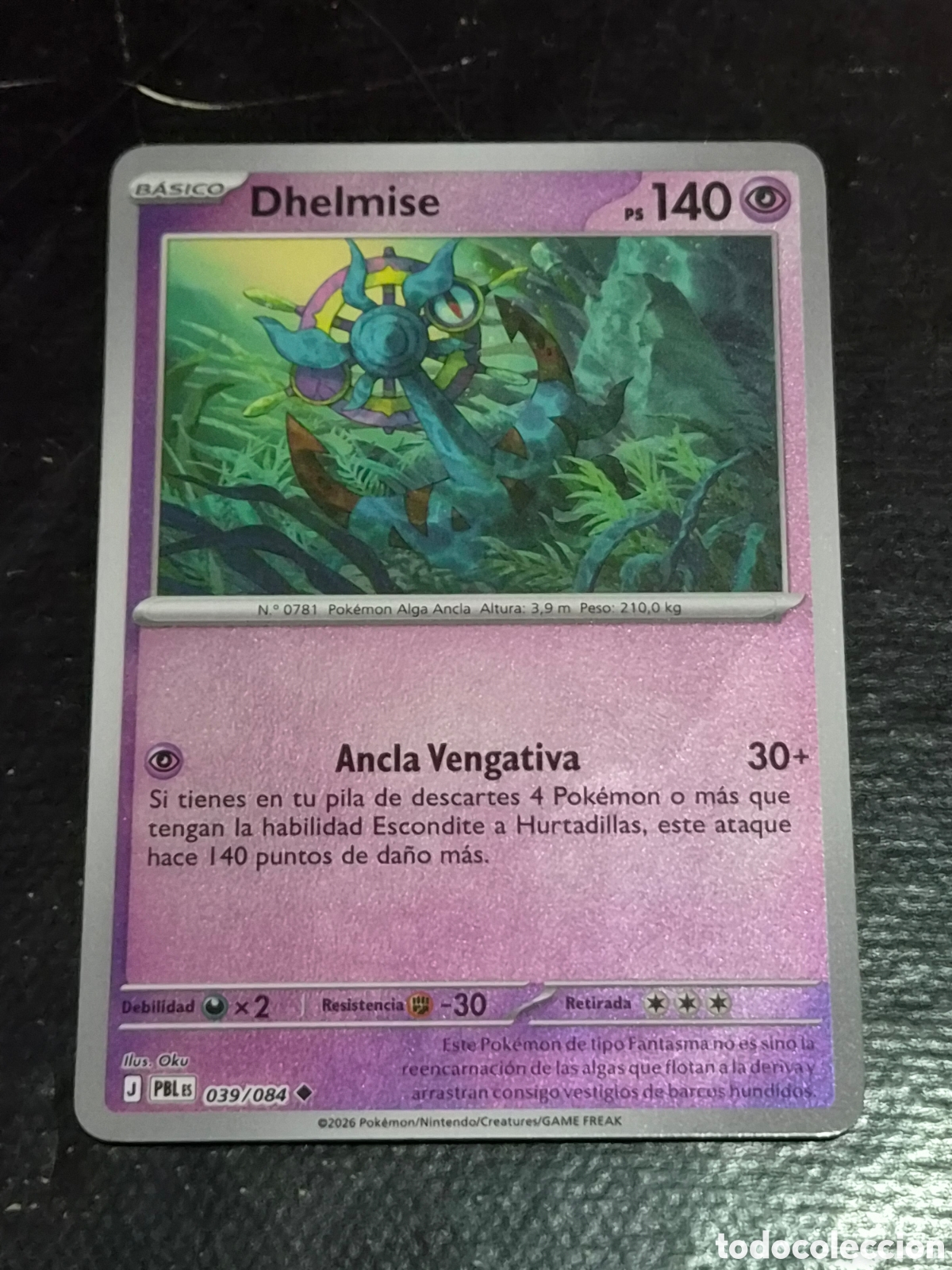 Trading cards: 39 - DHELMISE , ( REVERSE ) POKEMON OSCURIDAD ABSOLUTA