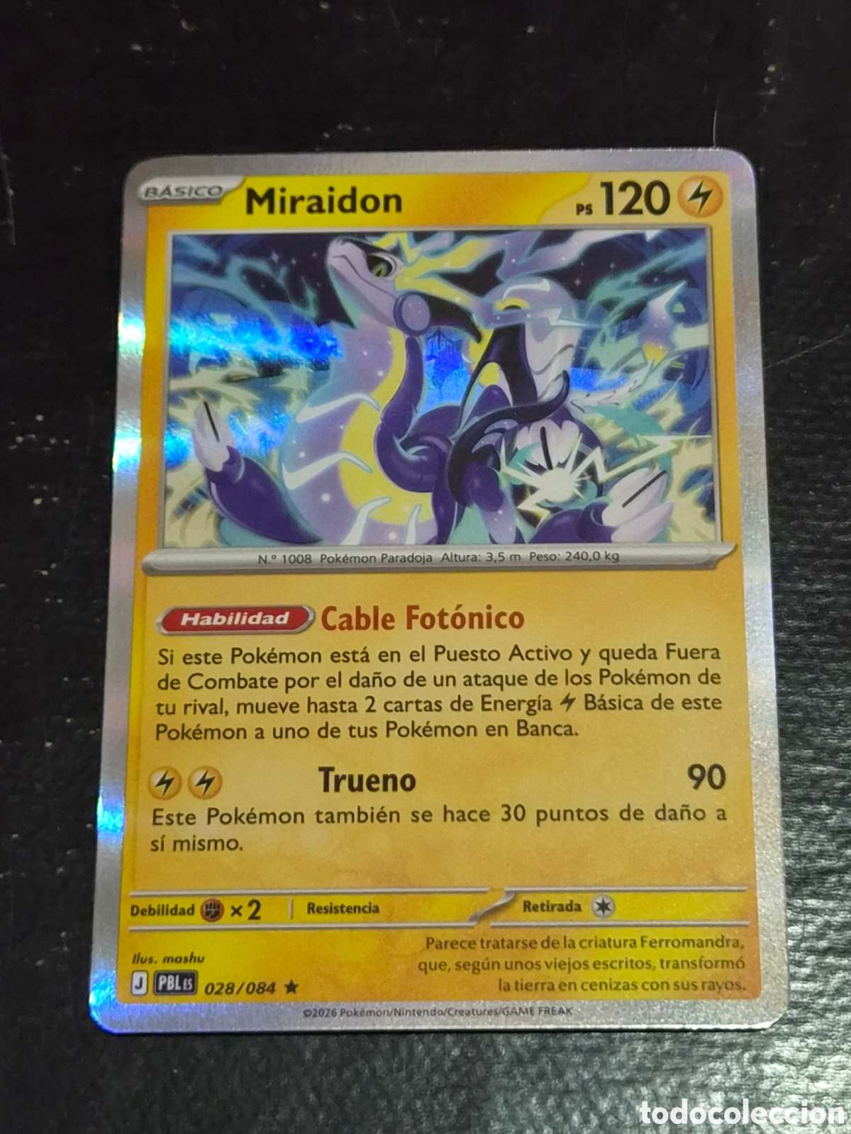 Trading cards: 28 - MIRAIDON , ( HOLO ) POKEMON OSCURIDAD ABSOLUTA