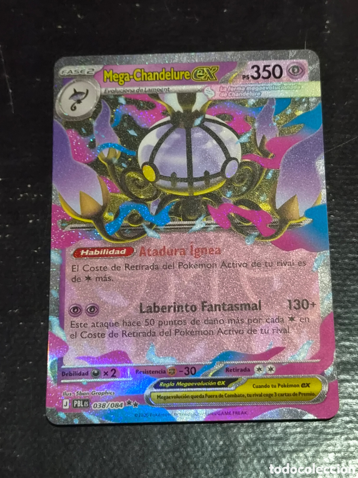 Trading cards: 38 - MEGA-CHANDELURE EX , POKEMON OSCURIDAD ABSOLUTA
