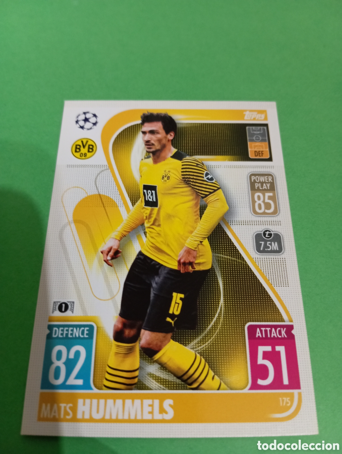 Trading cards: Hummels Borussia Dortmund n&deg;175 / TOPPS MATCH ATTAX 2021/2022