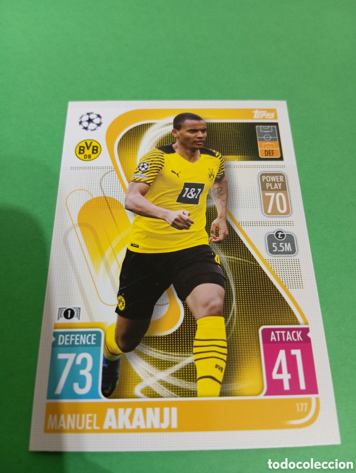 Trading cards: Akanji Borussia Dortmund n&deg;177 / TOPPS MATCH ATTAX 2021/2022