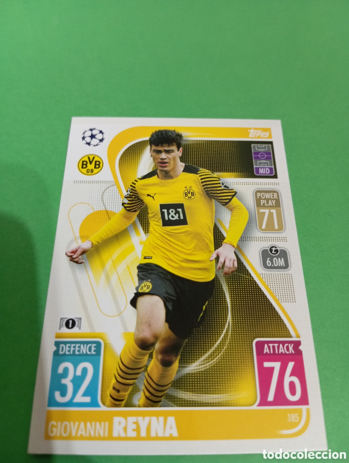 Trading cards: Reyna Borussia Dortmund n&deg;185 / TOPPS MATCH ATTAX 2021/2022